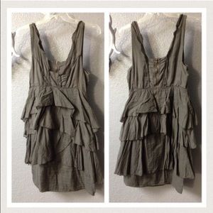 Army green zara trf cotton dress - worn once!